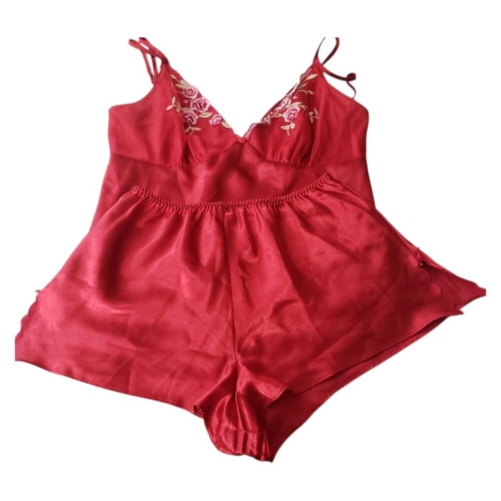CT2103 Gillian O'Malley Red Two Piece Sexy Sleep Set M